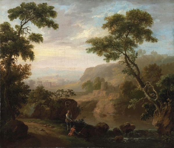 george_barret___an_italianate_river_landscape_with_ruins__anglers