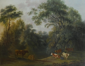 george_barret__attrib.____a_wooded_landscape_with_a_milk_maid_and