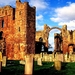 lindisfarne-priory-heilig-eiland-kasteel-ruines-achtergrond
