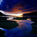 zonsopkomst-natuur-blauwe-meer-achtergrond