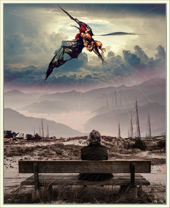 Magische lucht bewonderen