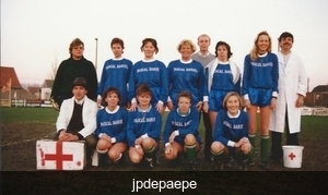 Fotoalbum damesvoetbal blauw spart asper