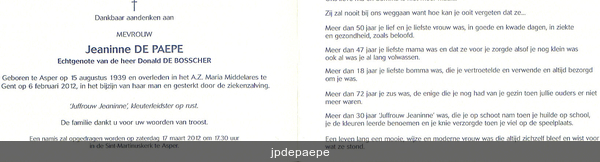 KS Bidprentje juf Jeanine tekst