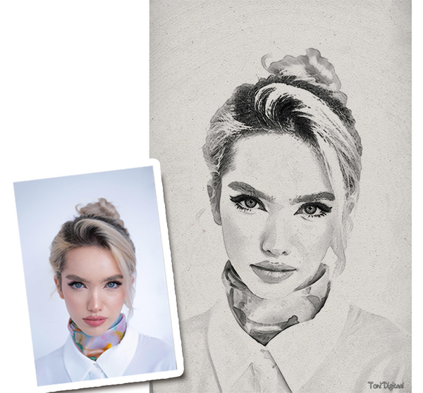 Watercollor tekening