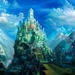 fantasy-desktop-wallpaper-withhouses-and-castles-on-rocks