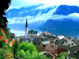 hallstatt-oostenrijk-bergdorp-achtergrond