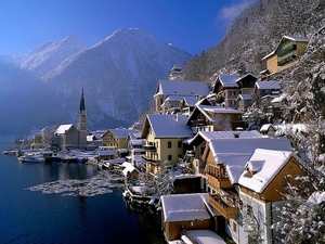 oostenrijk-bad-goisern-hallstatter-see-hallstatt-achtergrond