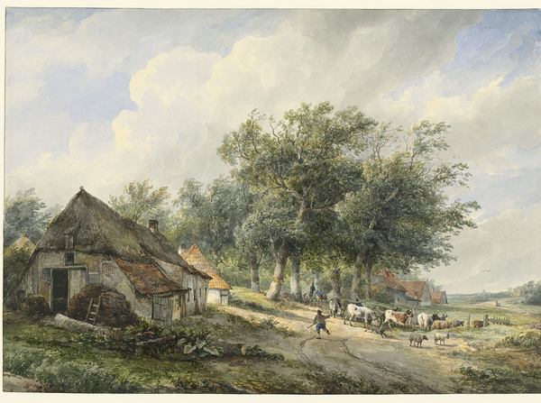 Wijnand_Nuijen_-_Landschap_met_boerderijen_en_vee