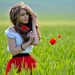 girl-poppies-field-grass-summer-wallpaper