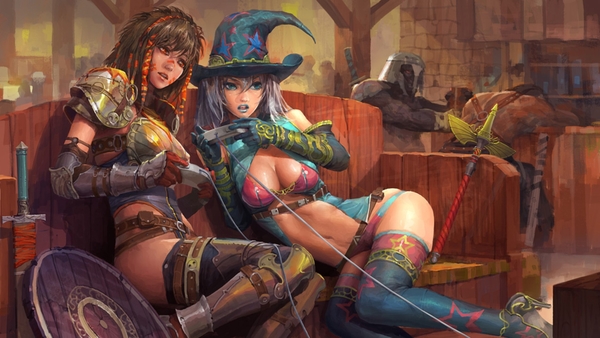 fantasy-art-fantasy-girl-anime-weapon-witch-sword-RPG-couple-boob