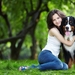 girl_dog_happiness_friendship_nature_green_background_76424_5616x