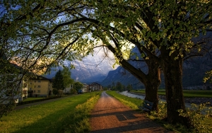 470106-alps-bench-grass-hdr-photography-houses-landscapes-mountai