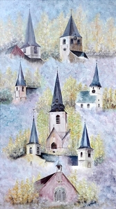W Schilderij 8 kerken Julien De Roover