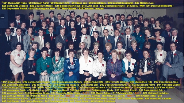 Klasgenoten Gullegem 1946 - Foto 1986