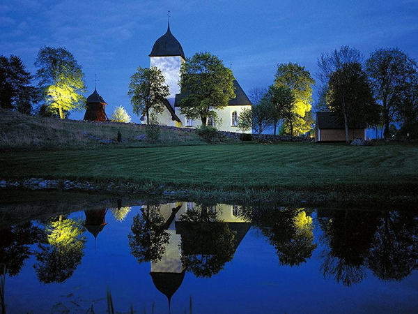 reflectie-architectuur-huis-natuur-achtergrond