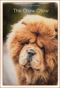 Retro Dotted Printer Design Effect Chow chow