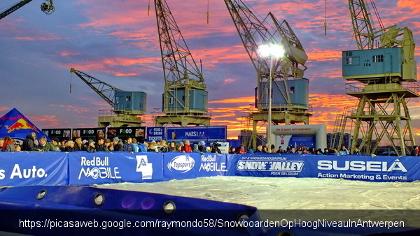 Snowboarden aan de Schelde