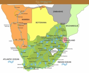 0  Zuid-Afrika en Swaziland_map