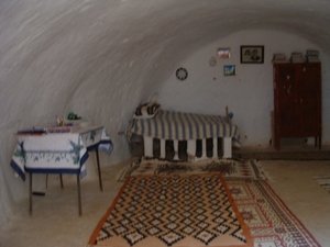 2a Matmata_Berber holwoningen of troglodyten_ Slaapkamer