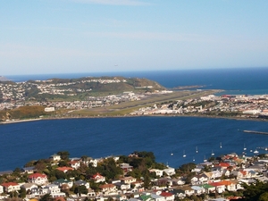 4a Wellington __baai met zicht op vliegveld