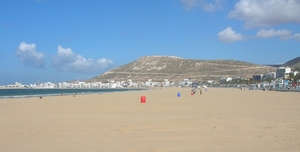 1 Agadir  strand en kasba op de heuvel