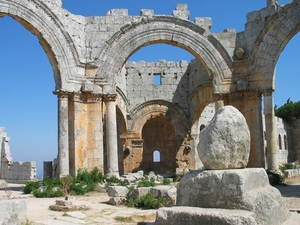 2b Simeonklooster _ruine pilaar van ST-Simeon _de pilaarheilige _