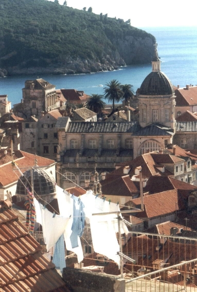 2g_KRO_Dubrovnik  _oude stad met bovenzicht op kathedraal