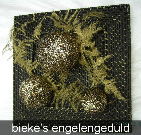 pailletten bollen goud zwart schaal bieke's creaties