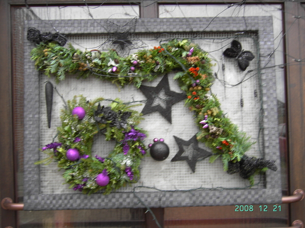 kerstkader guirlande gebonden krans bieke's creaties fietsbanden