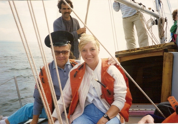 1989-Zeilen op het Balkaimeer in Siberi