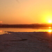 zoutmeer zonsondergang