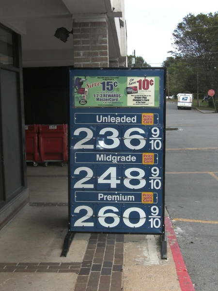 2.36 dollar voor 4 liters