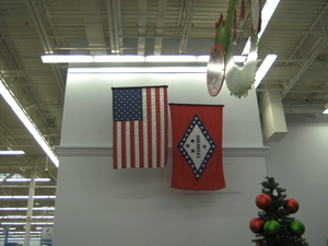 De vlag van Arkansas en de usa