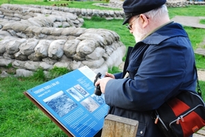 Leo on the Yorkshire Trench & dugout