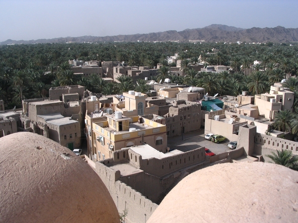 Het fort met uitzicht over de oase