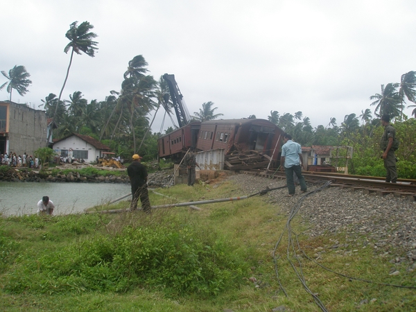 Trein ongeluk in Hikkaduwa