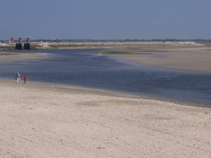 Le Crotoy, baai Somme met Eb(kunt naar de overkant wandelen)