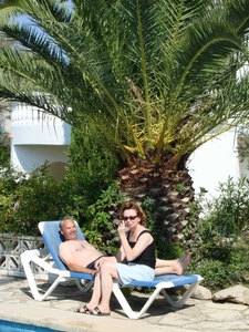 l'Escala onder palmboom