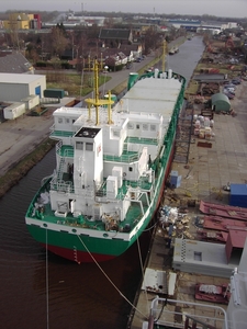 een zeeschip gezien vanaf een mast