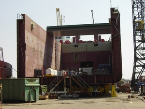 Kijkje in een schip in aanbouw