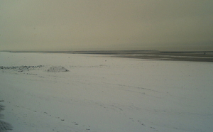 sneeuw op het strand ,een oase van rust !