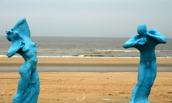 Kunst op het strand van St. Idesbald