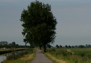 Langs het kanaal Nieuwpoort-Veurne
