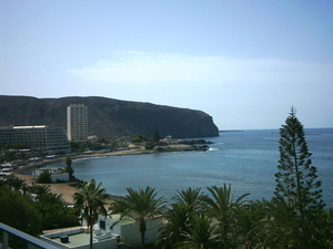 De oceaan vanop ons balcon in Oasis Moreque ,Los Cristianos