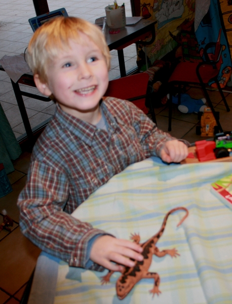 29 nov 2008 Sinterklaas bij Griet - Daan lachend