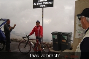 Top bereikt in 2uur en vijftien min.