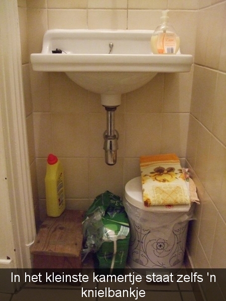 In het kleinste kamertje is nog een klielbankje