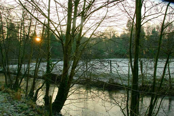 wachten op schaatsers...