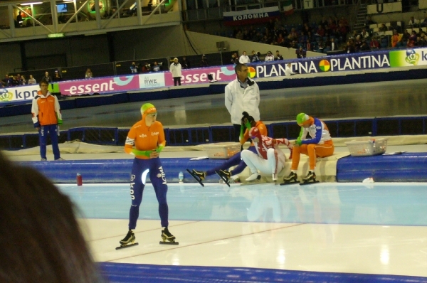 Essent ISU world cup  Henk  Derktje Daniella en Pieter bij Thialf