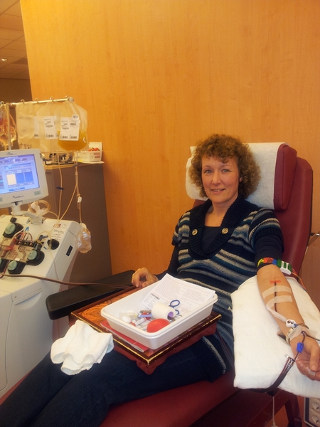 Danilla Bloedplaatjes geven.